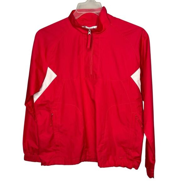 Nike Golf Fit Storm Lightweight Zip Collar Pink/White Women’s Windbreaker Sz M - Picture 1 of 12
